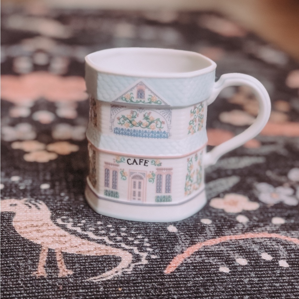SOLD Lenox Village Blue Coffee Mug